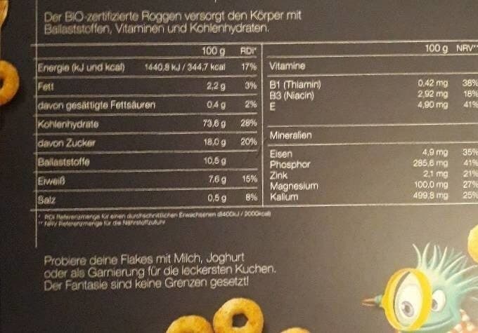 Open Food Facts Bioschlau Roggen Honigringe packshot