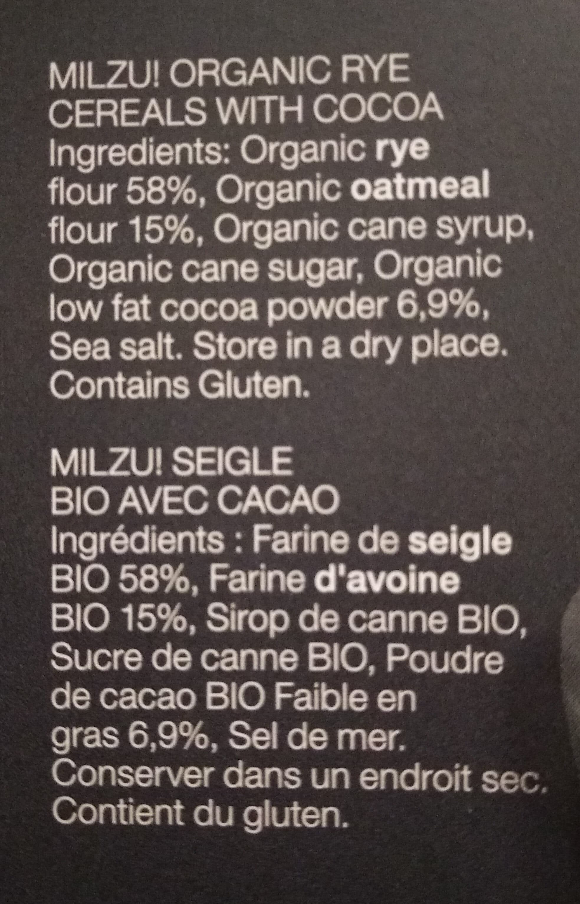 milzu! Boules de seigle au cacao bio packshot