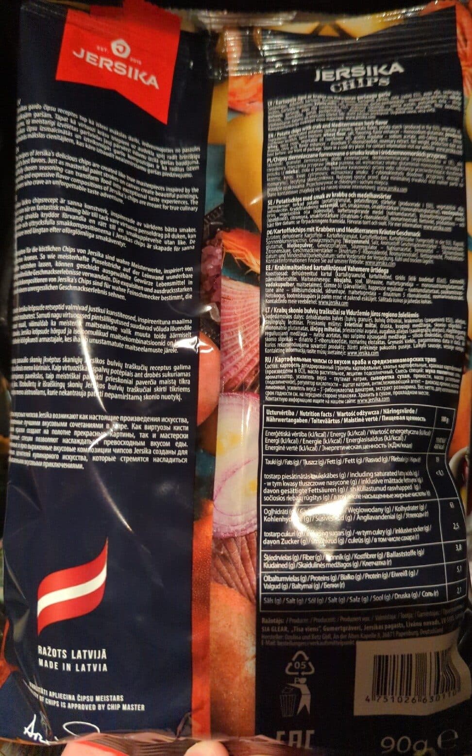 Jersika Chips Crabb Mediterranean Herbs packshot