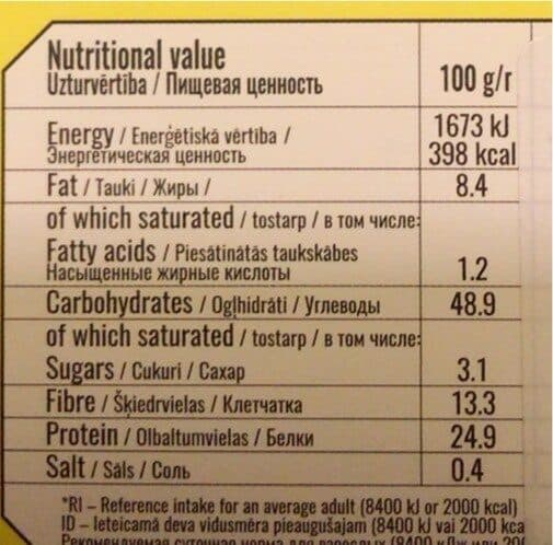 Open Food Facts Galletas de garbanzo con semillas de cañamo packshot