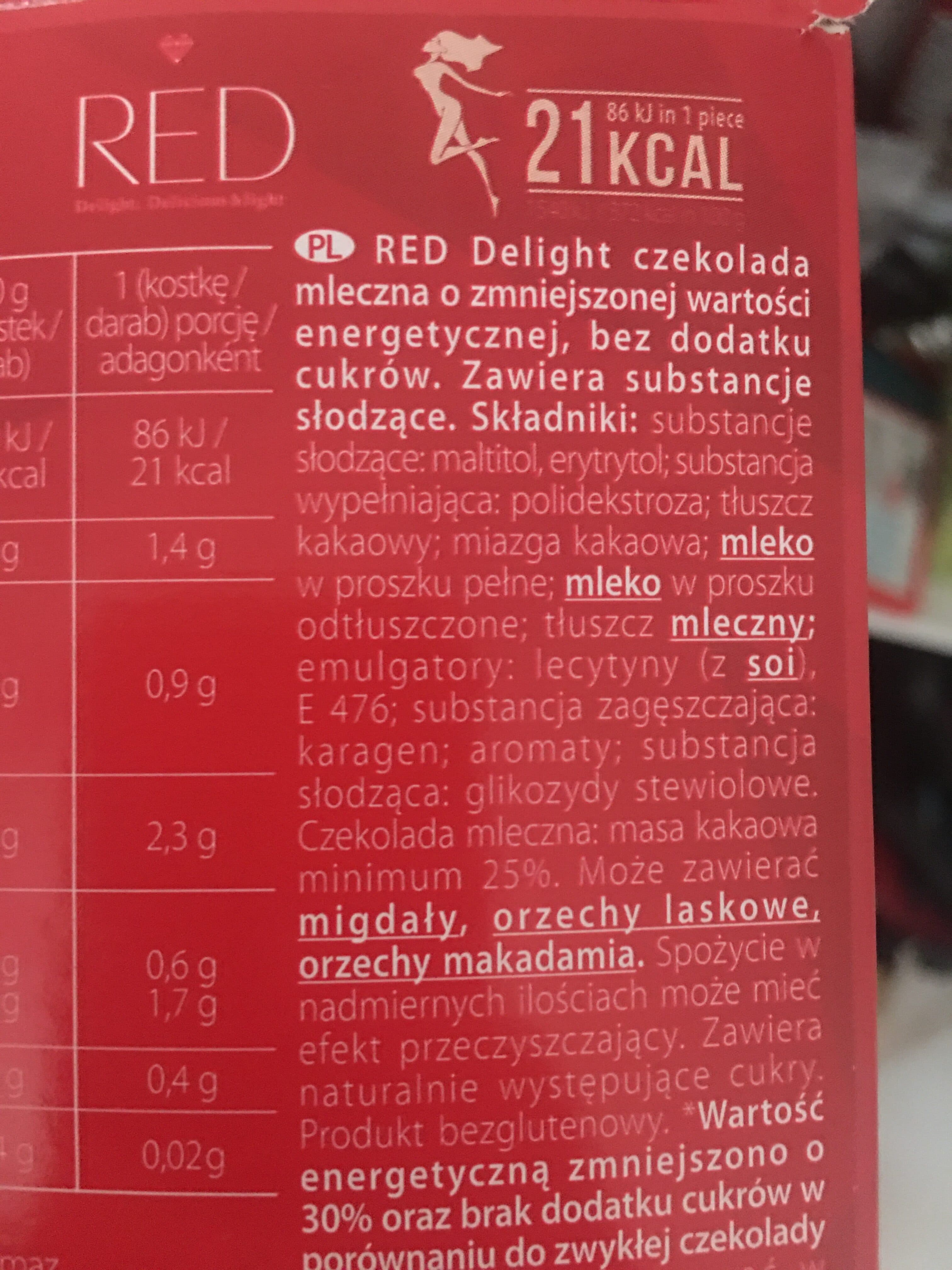 RED Delight Milk Chocolate packshot