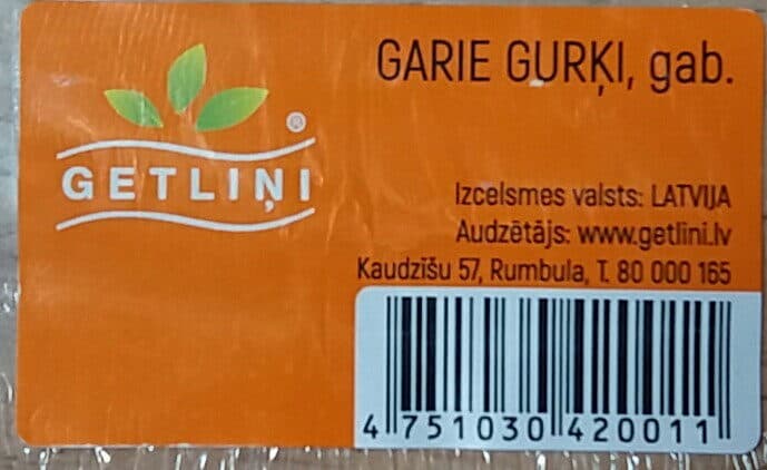 Getliņi Garie gurķi, gab. packshot