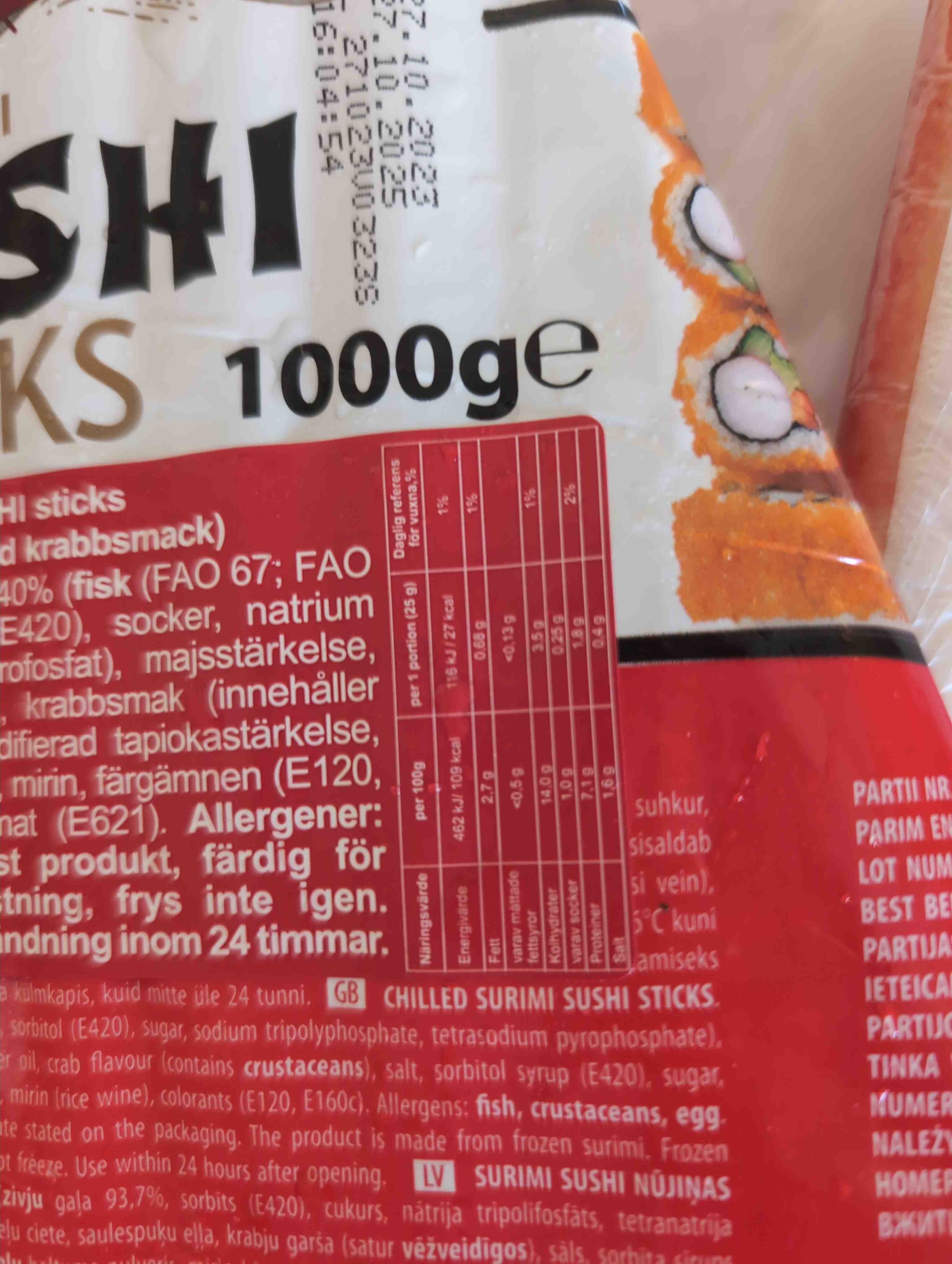 Atlantika Long Surimi Sushi Sticks packshot