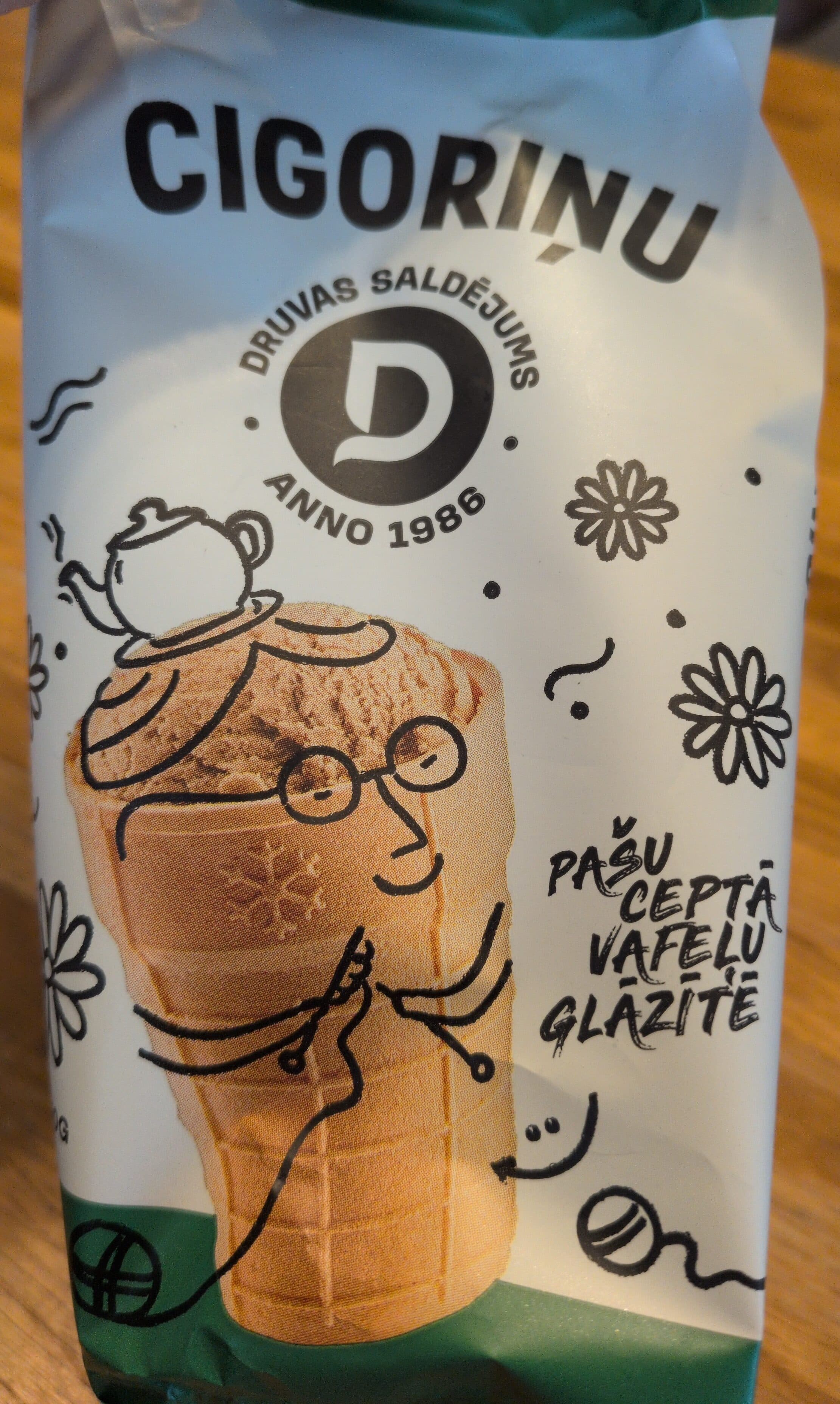 Druvas saldējums Cigoriņu saldējums packshot