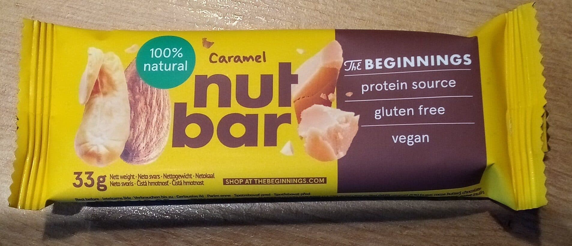 caramel nut bar packshot