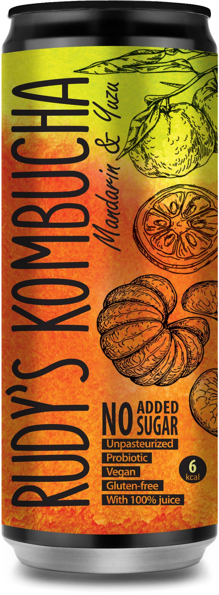 Rudy’s Kombucha Rudy's Kombucha Mandarin & Yuzu packshot