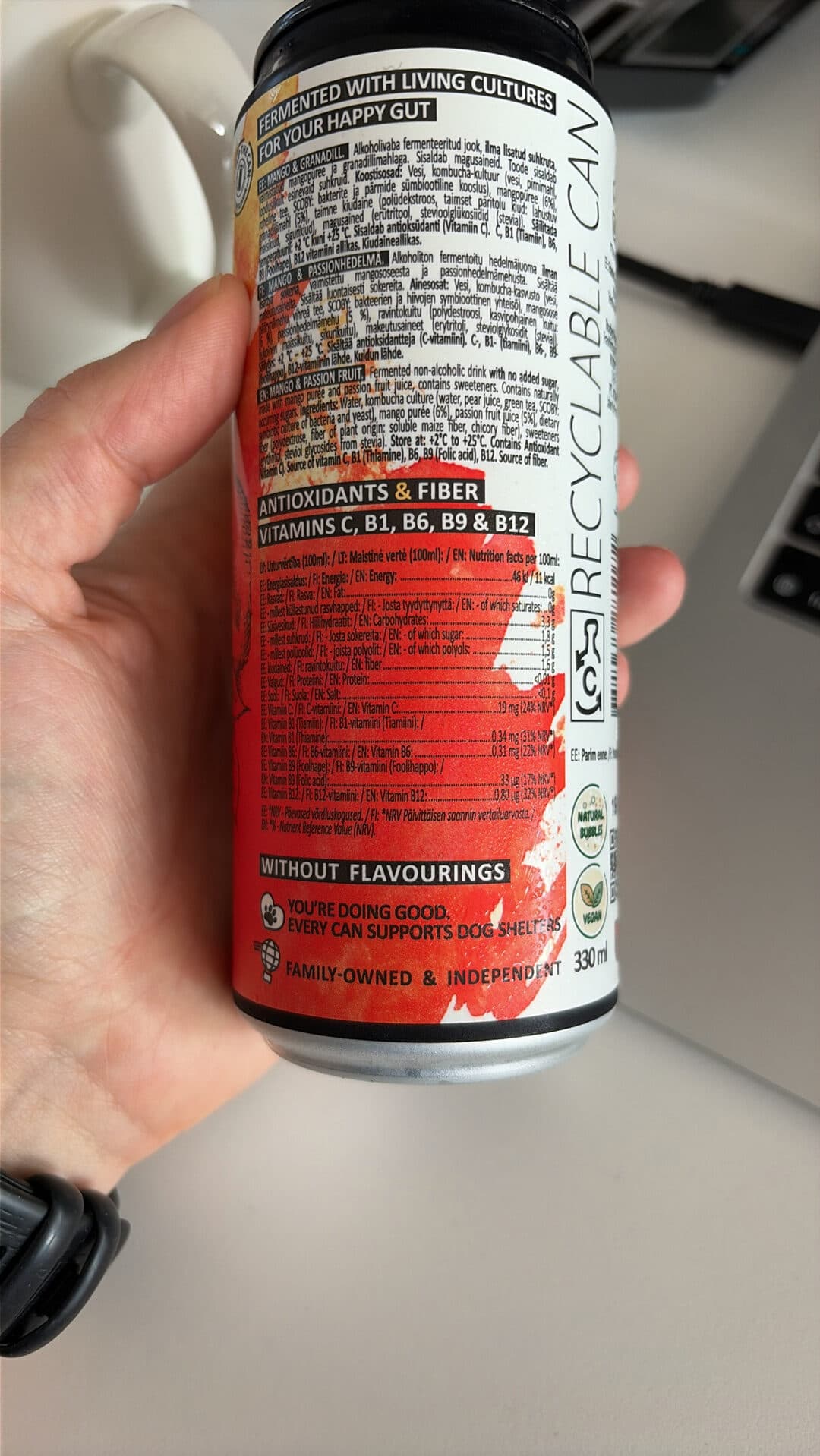 Rudy's Brewing Co. Kombucha Mango&Passion Fruit packshot