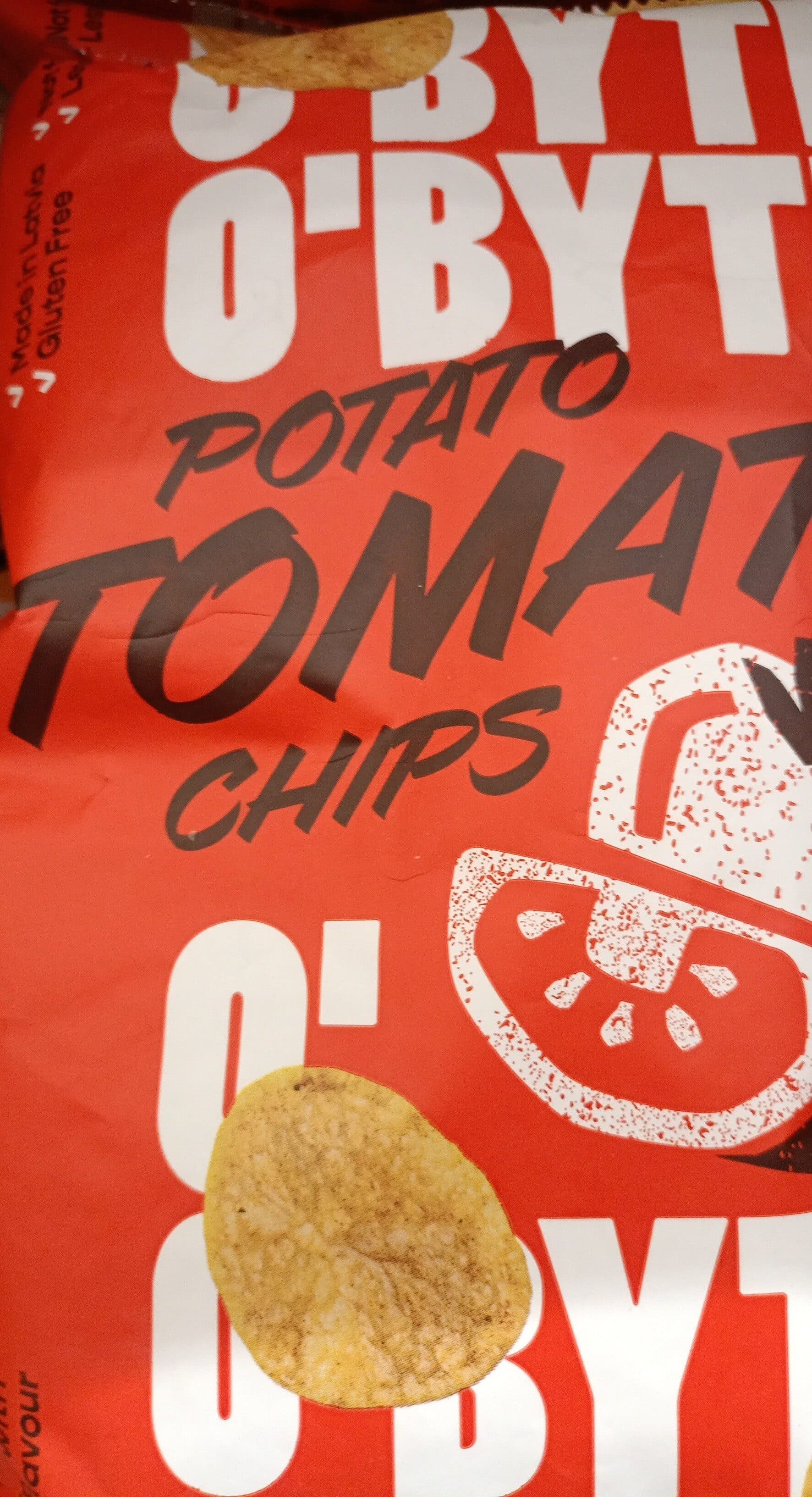 O-BYTE P-CHIPS W-TOMATO 60G packshot