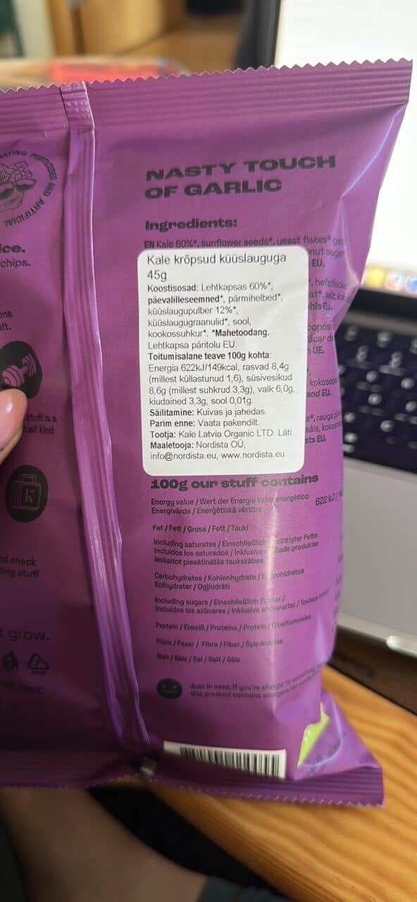 Kale Kale Organic Chips packshot