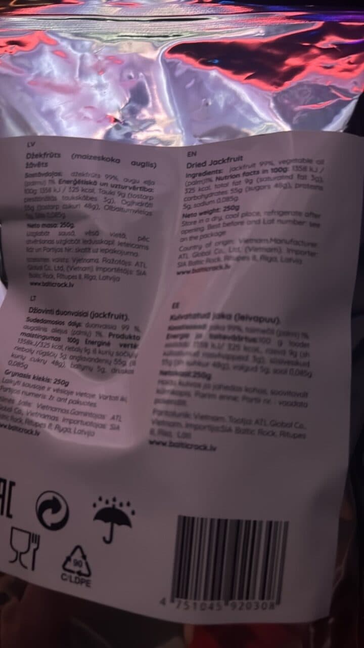 Dried Jackfruit packshot