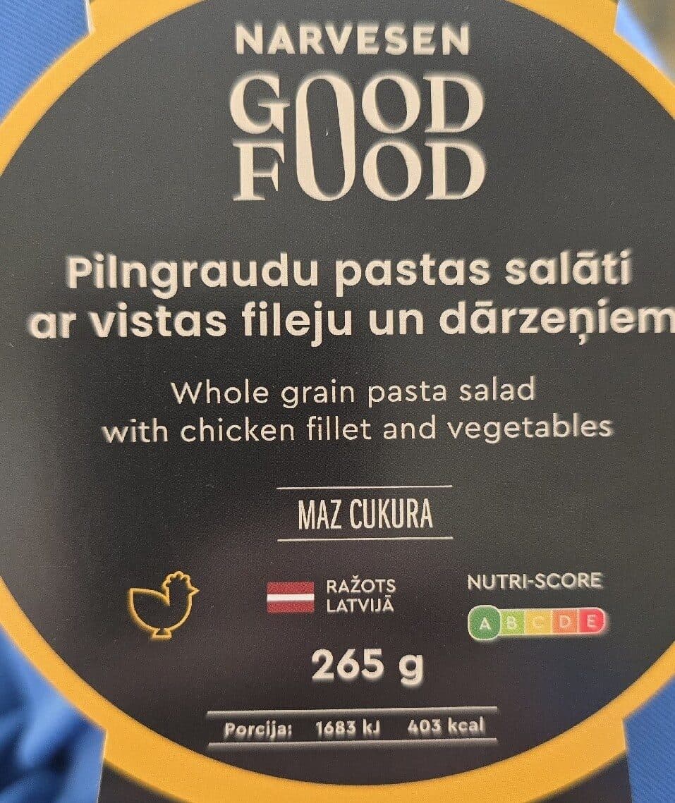 Narvesen Pilngraudu Pastas Salāti Ar Vistas Fileju Un Dārzeņiem packshot