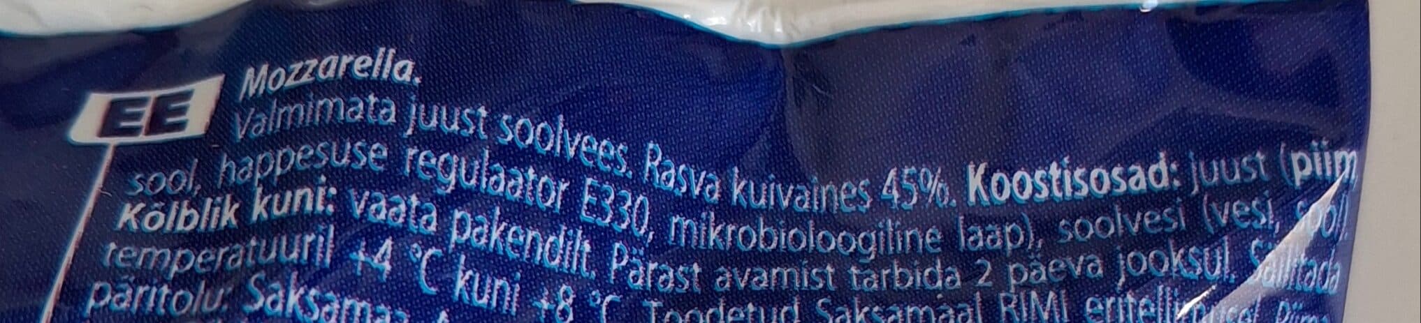 Rimi Mozzarella packshot