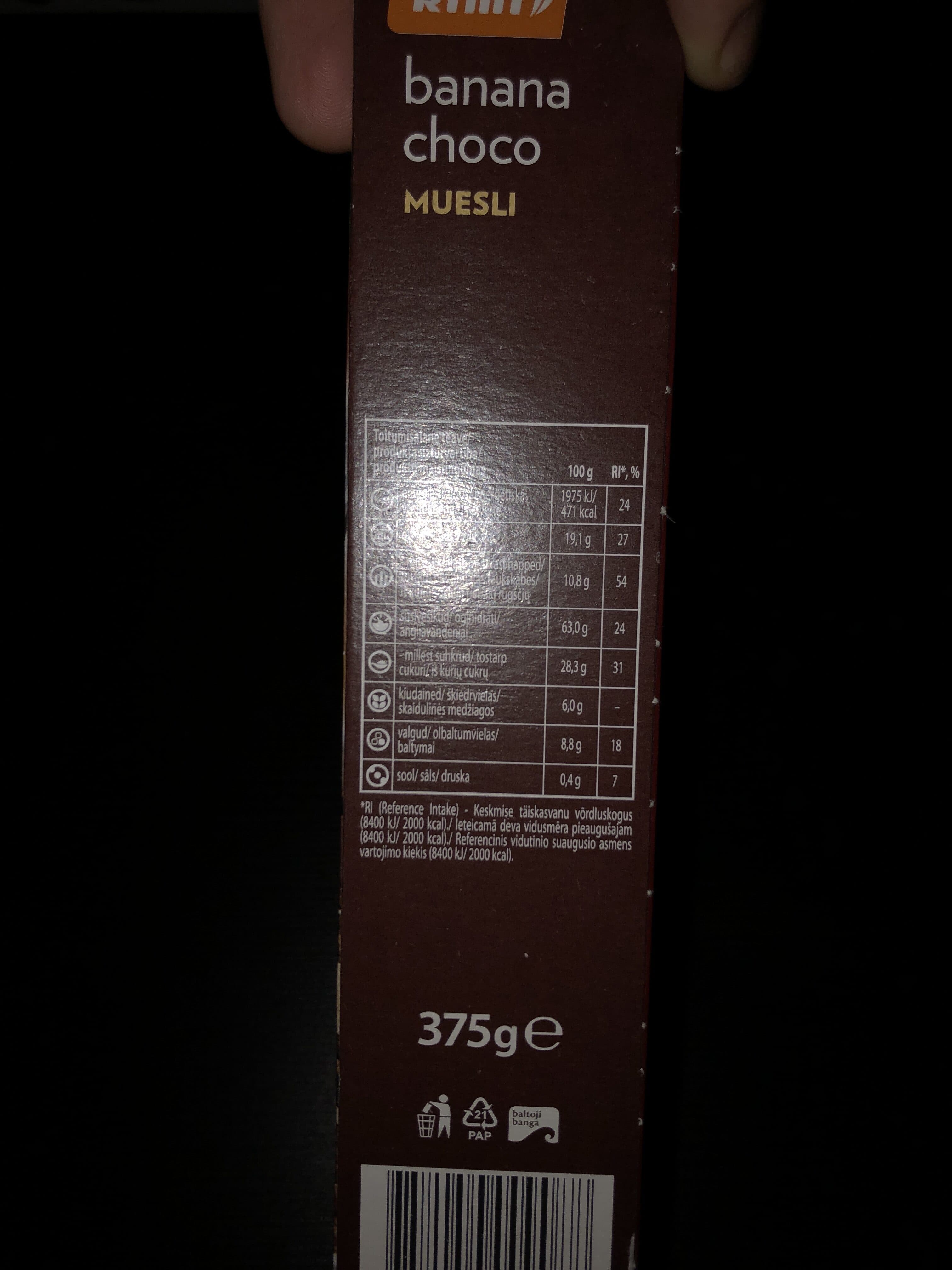 Rimi Banana Choco Muesli packshot