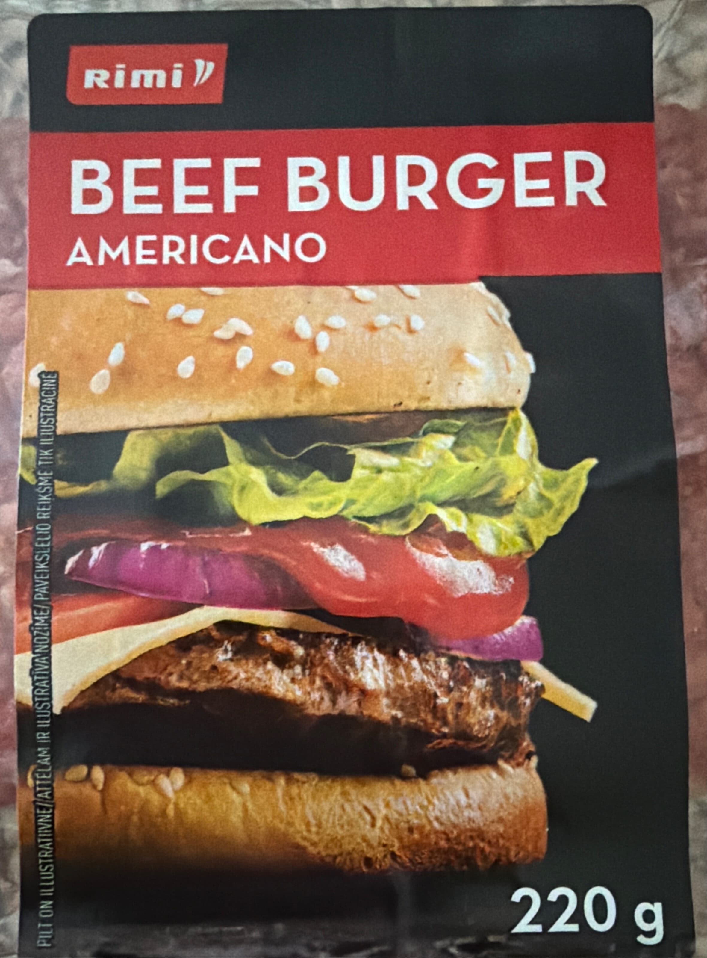 Rimi Beef burger meat packshot