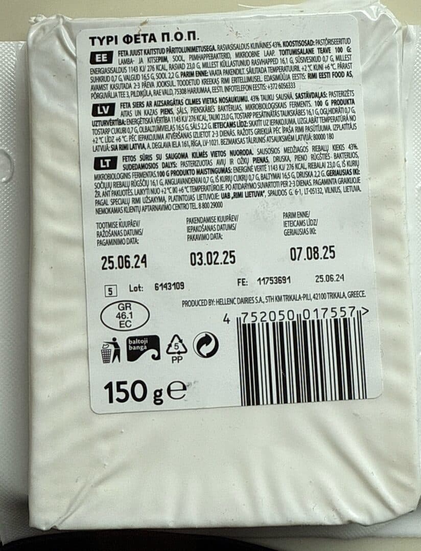 Rimi Planet Feta Cheese packshot