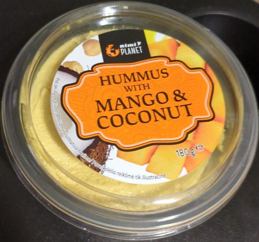 Rimi Planet Hummus with Mango & Coconut packshot
