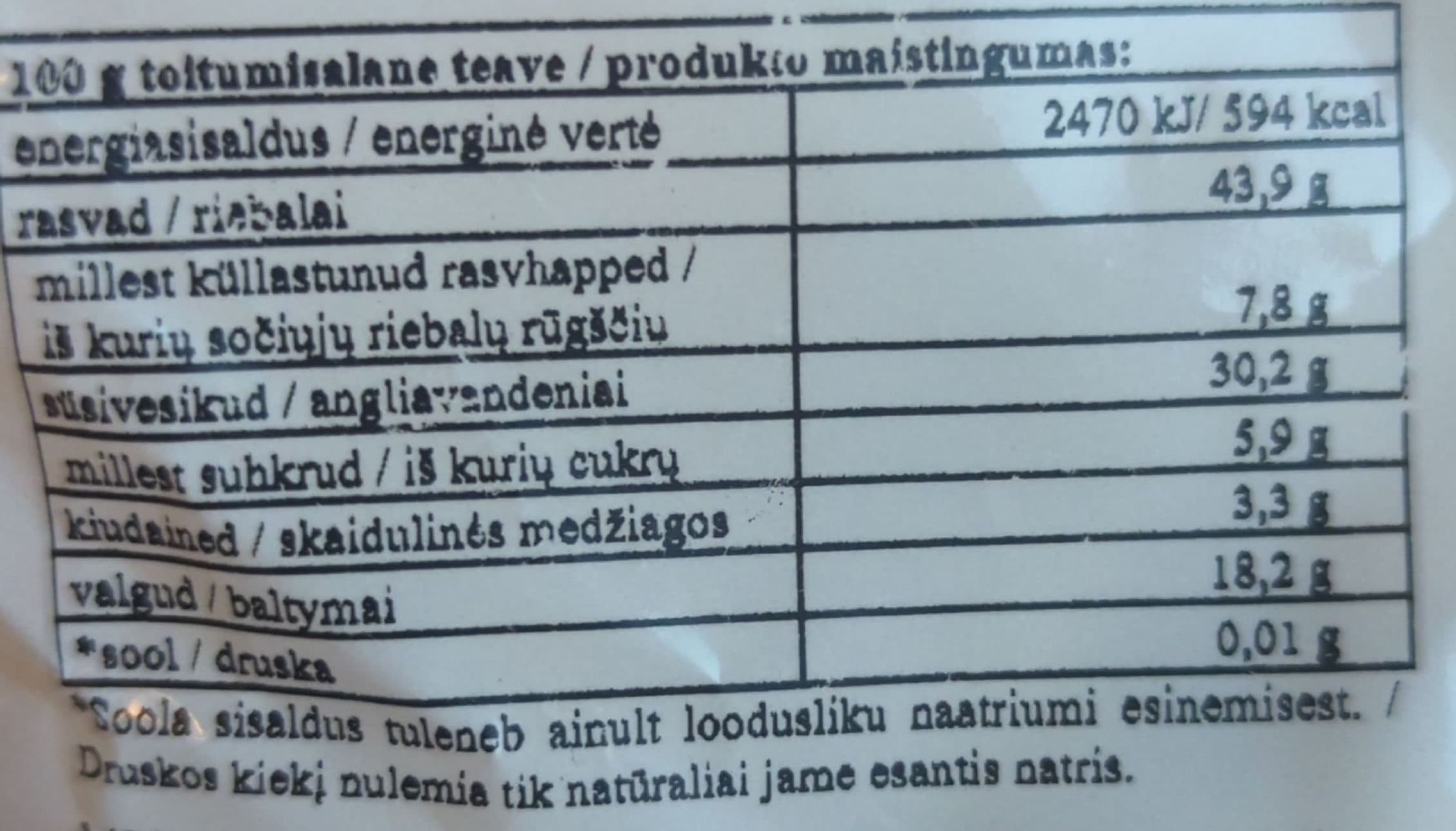 Rimi India pähklid packshot