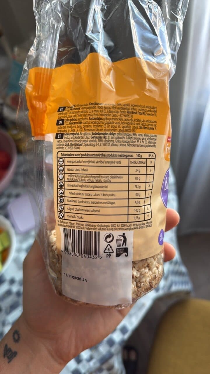 Rimi buckwheat cakes packshot