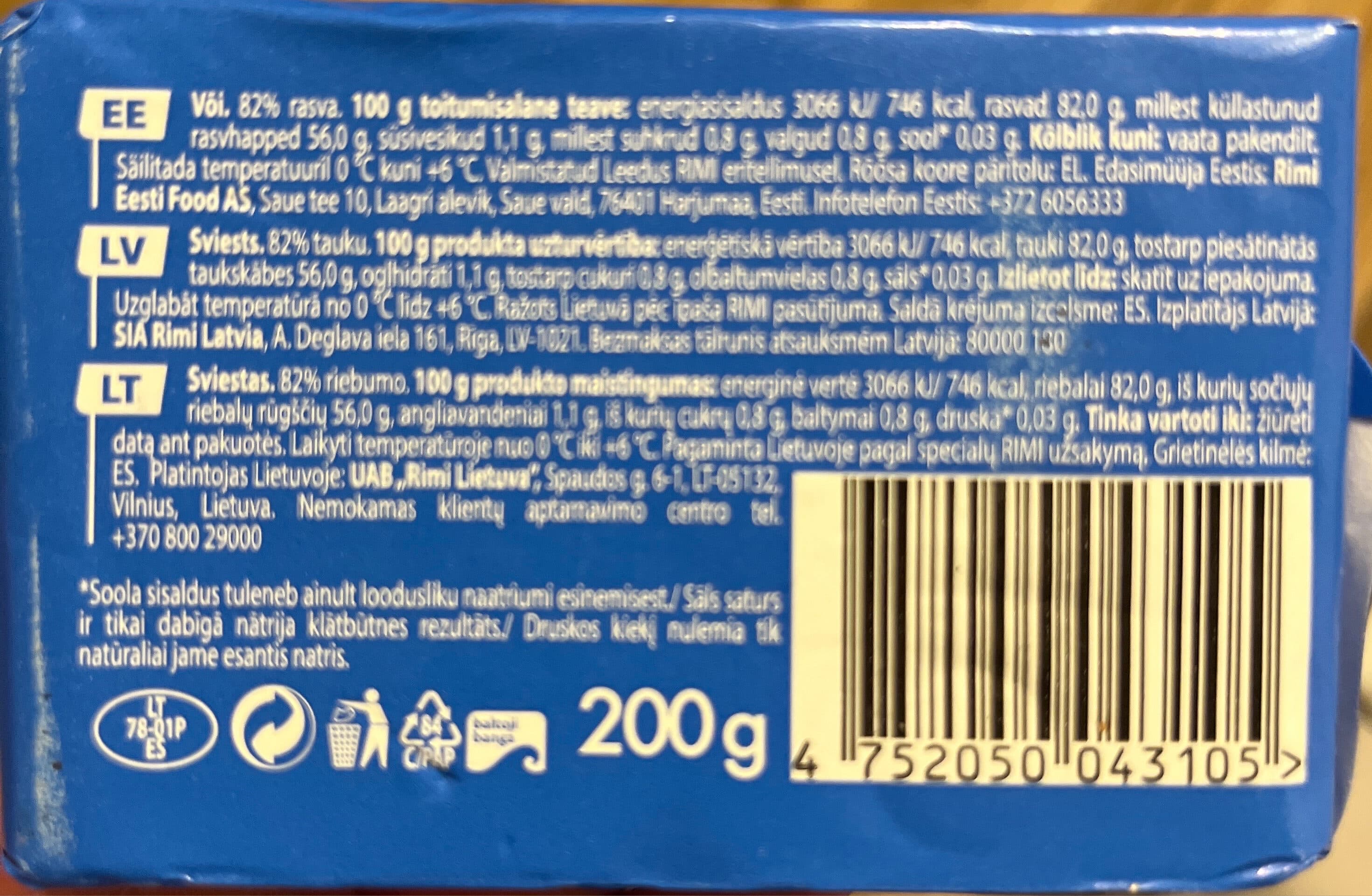 Rimi Sviests packshot