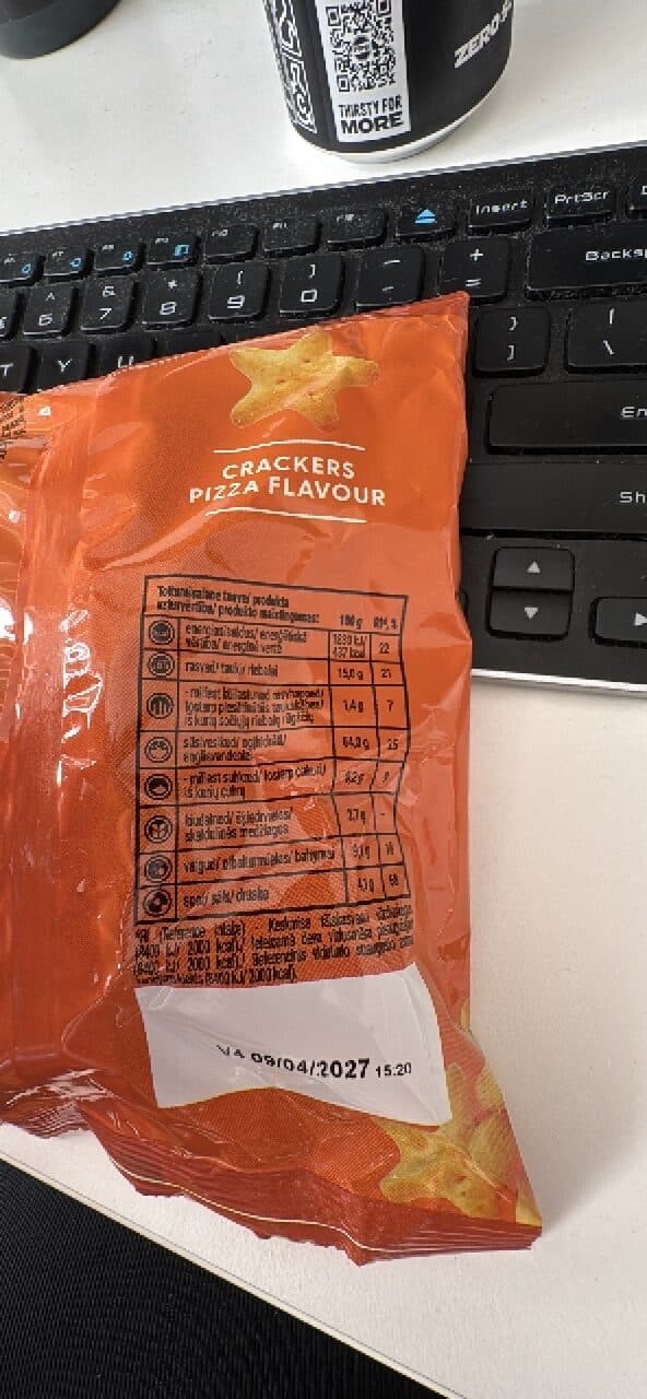 Rimi Crackers pizza flavor packshot