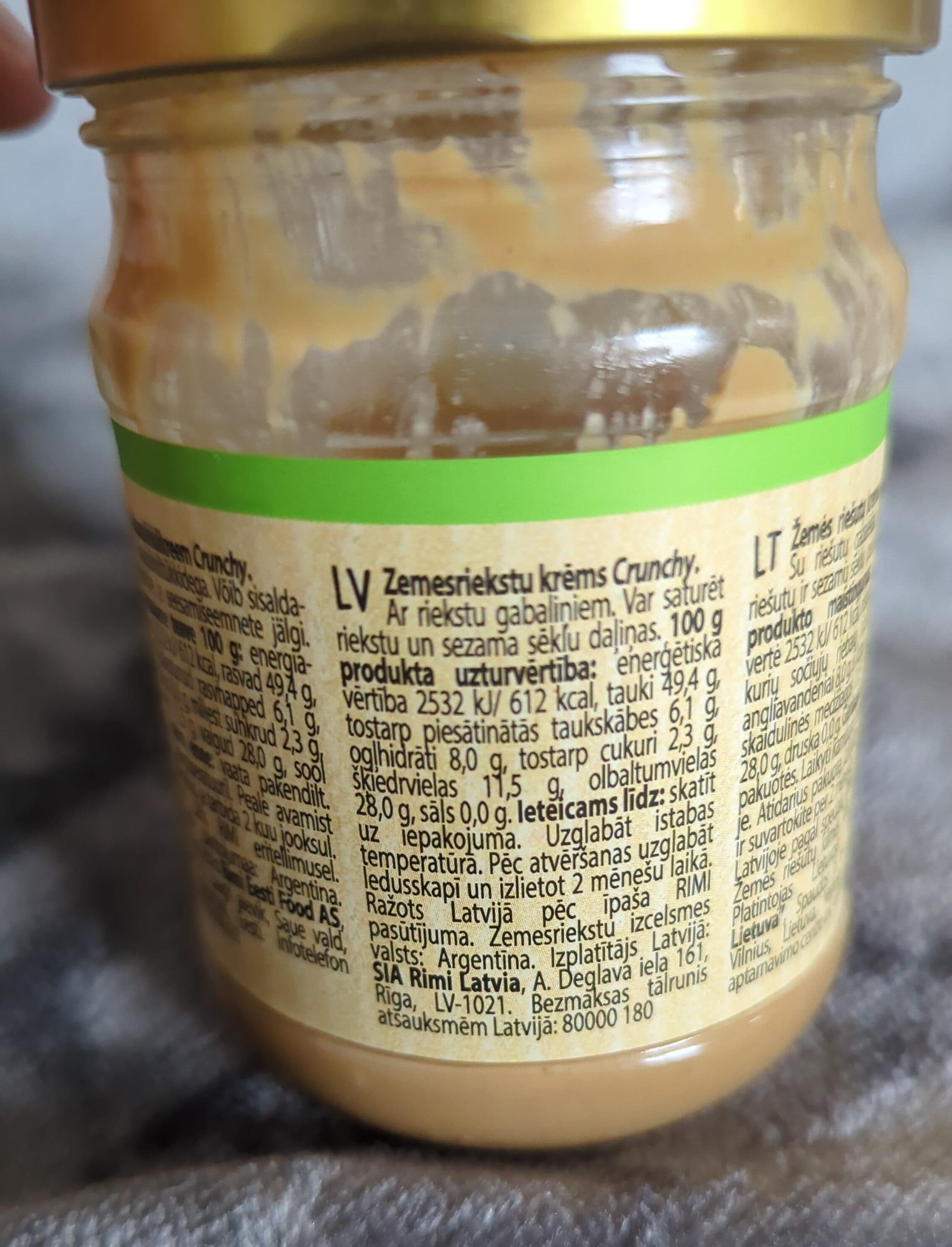 Open Food Facts Rimi Peanut cream crunchy packshot