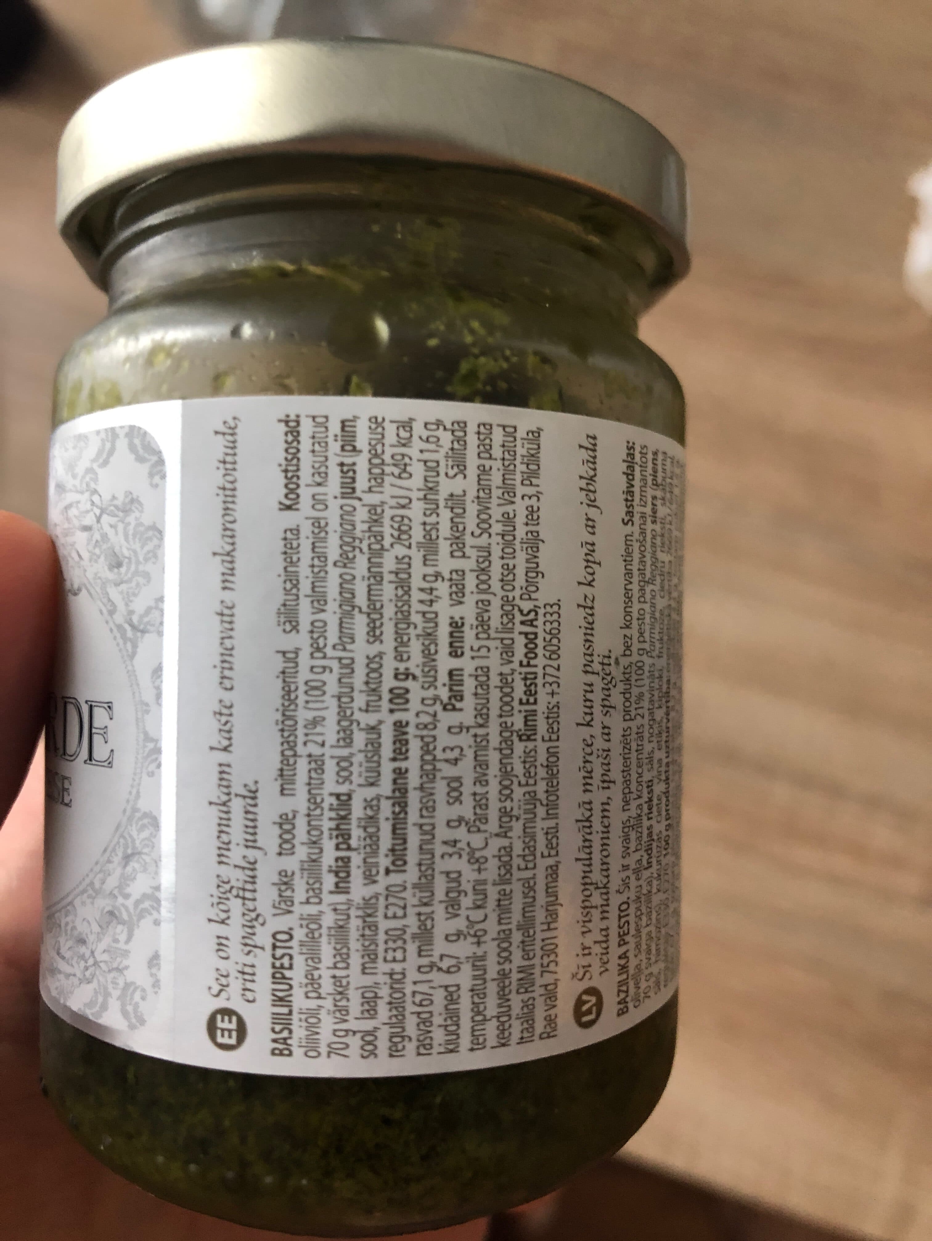 Rimi Pesto packshot