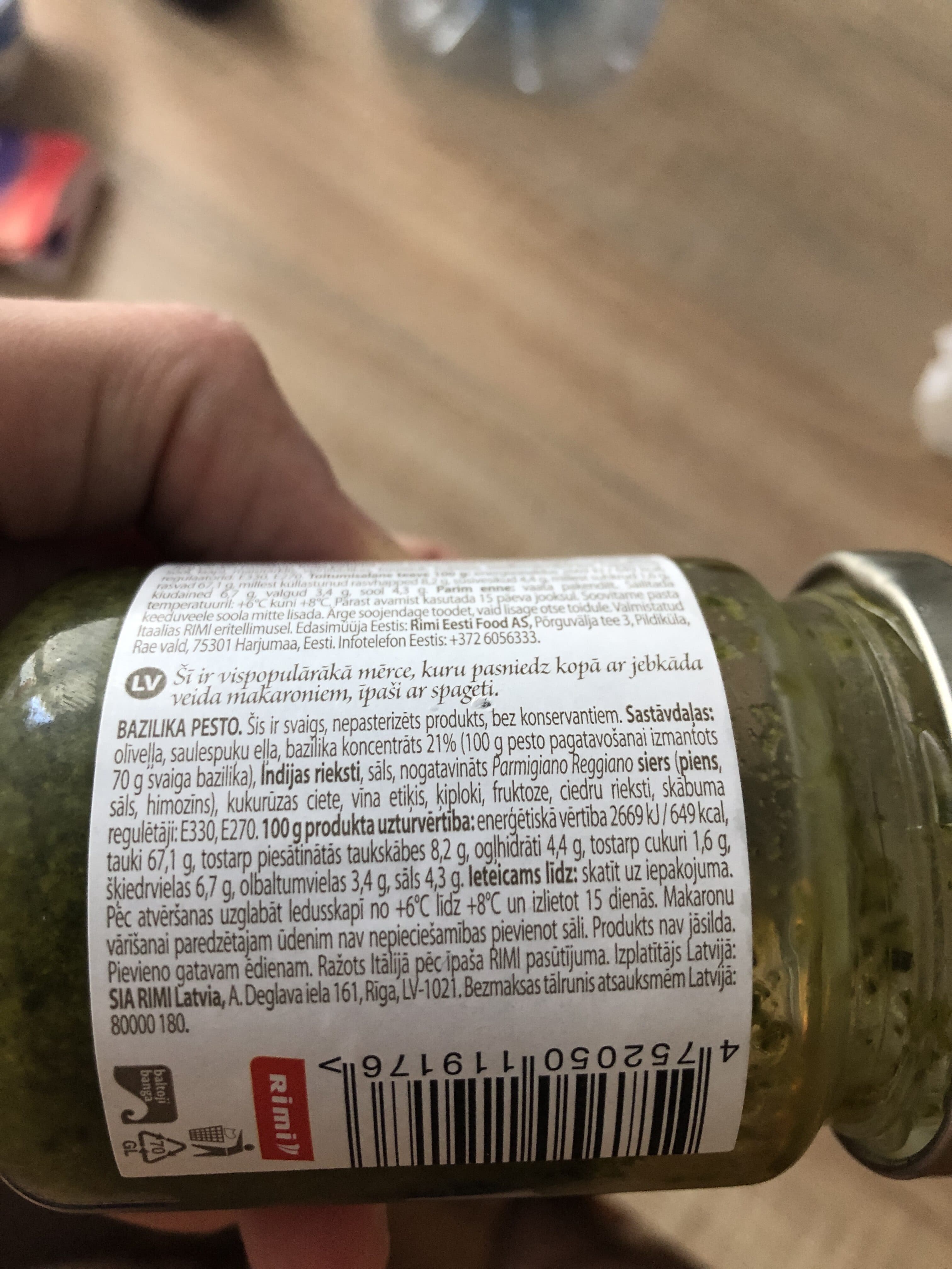 Rimi Pesto packshot