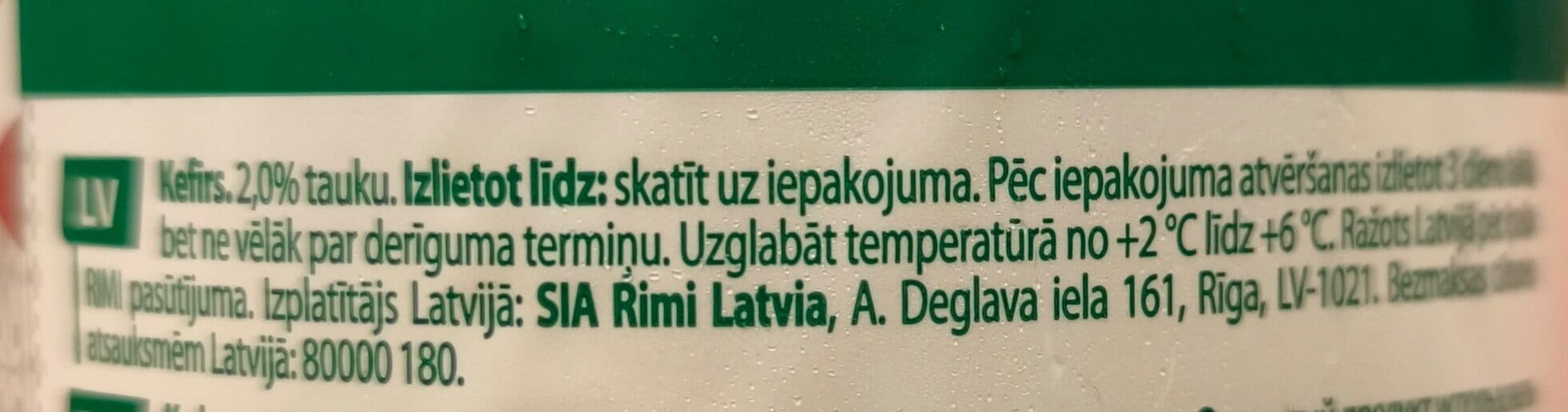 Rimi 2% kefīrs packshot