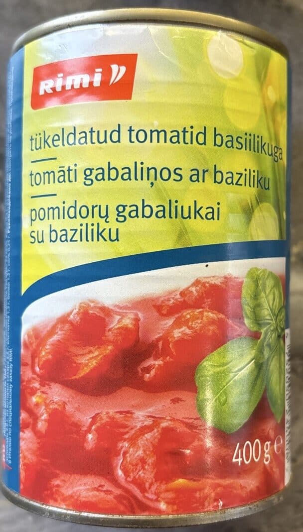 Rimi Tükeldatud Tomat Basiilikuga packshot
