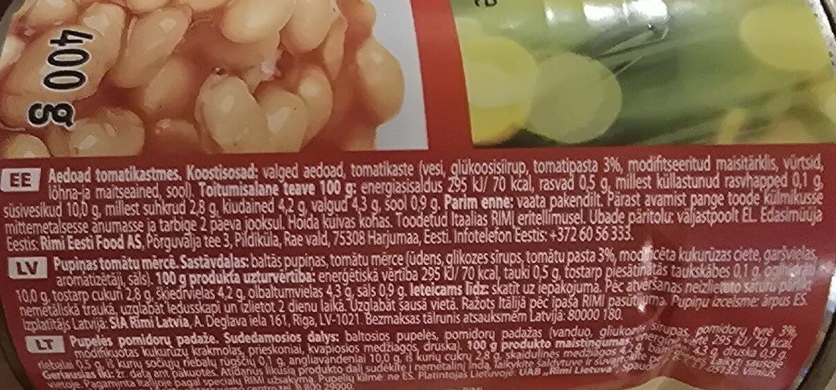 RIMI Pupiņas tomātu mērce packshot