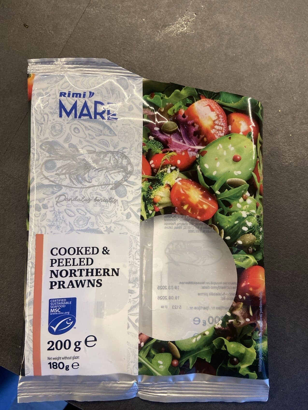 Rimi MARE Cooked & peeled Northern Prawns packshot