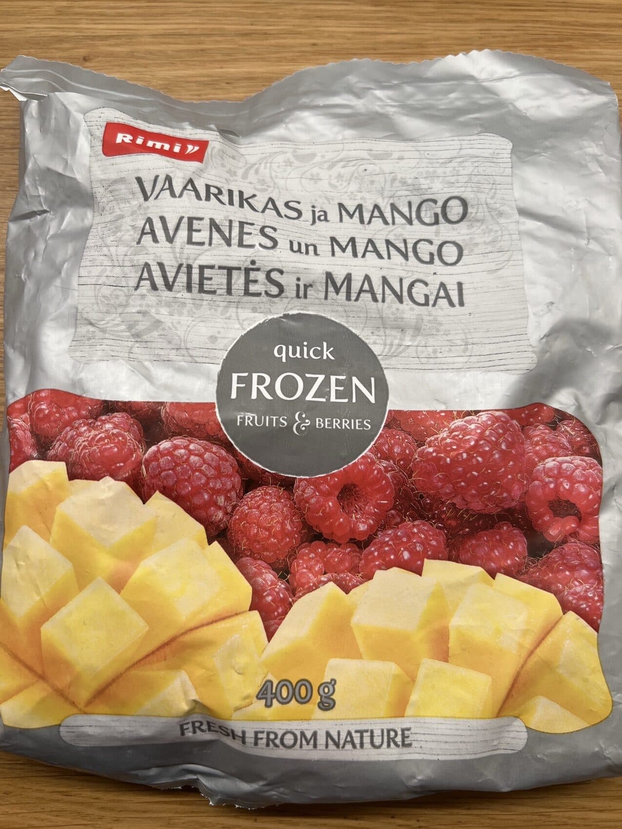 Rimi Avietes ir Mangai packshot