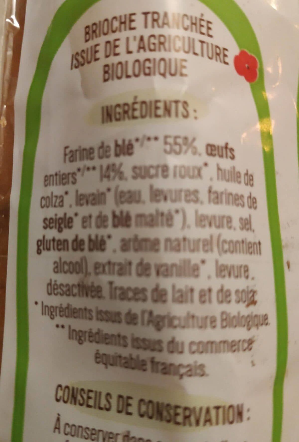 Open Food Facts Brioche tranchée packshot