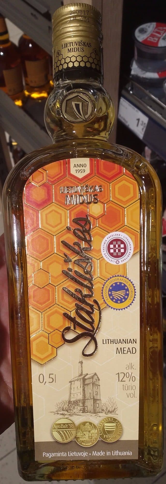 Lietuviškas midus Lietuviškas Midus „Stakliškės“ packshot