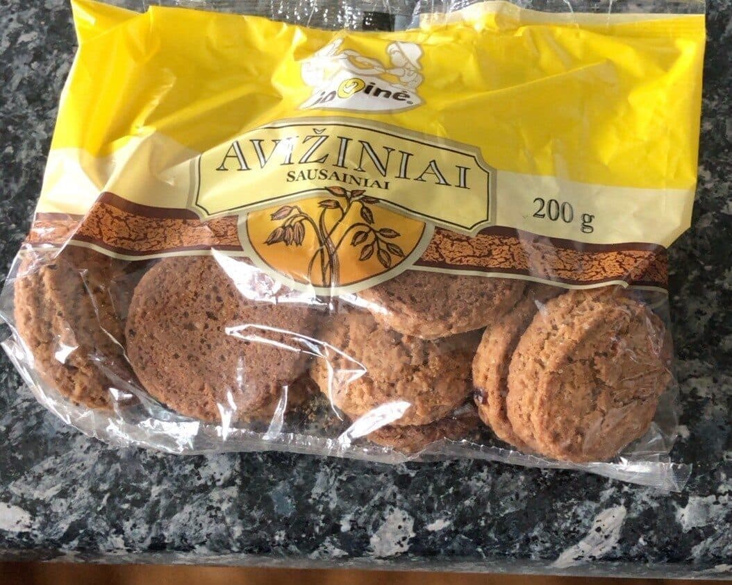 Lietuviškas maistas avižiniai sausainiai packshot