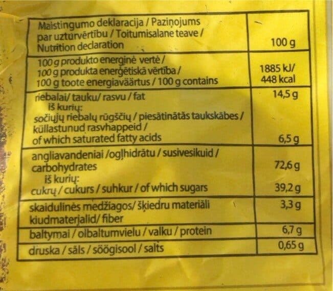 Lietuviškas maistas avižiniai sausainiai packshot