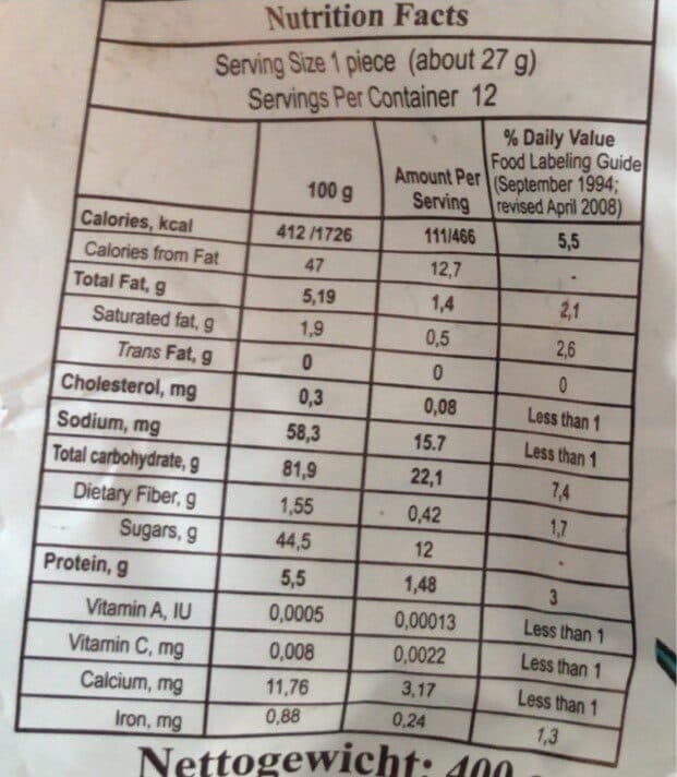 Open Food Facts Melindre sabor leche packshot