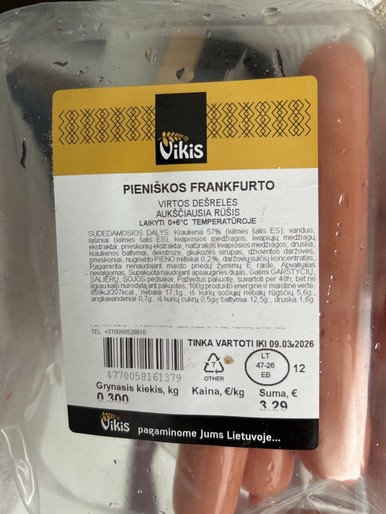 Vikis Pieniskos Virtos Frankfurto Dešrelės packshot