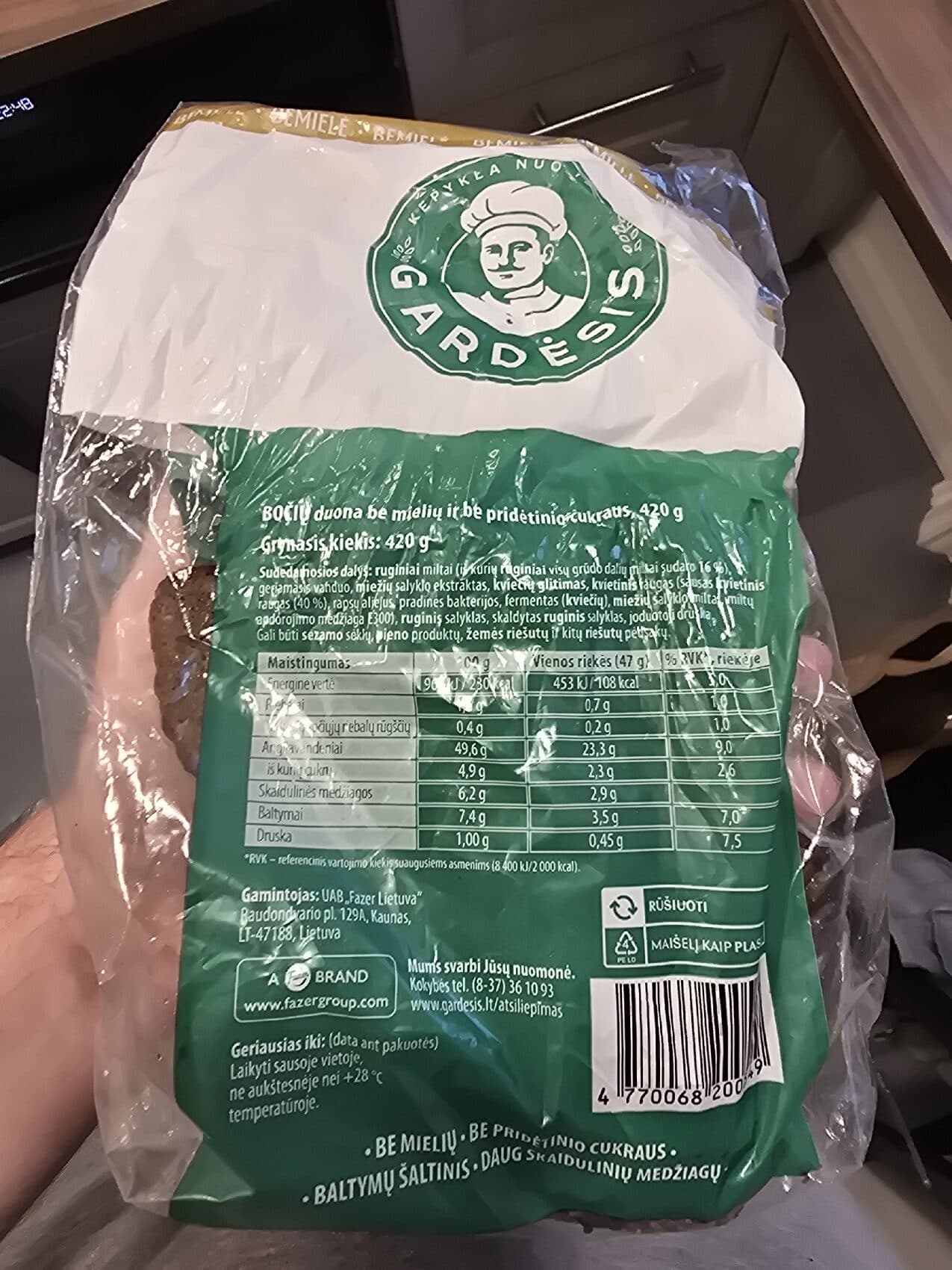 Gardėsis Bočių Be Cukraus packshot