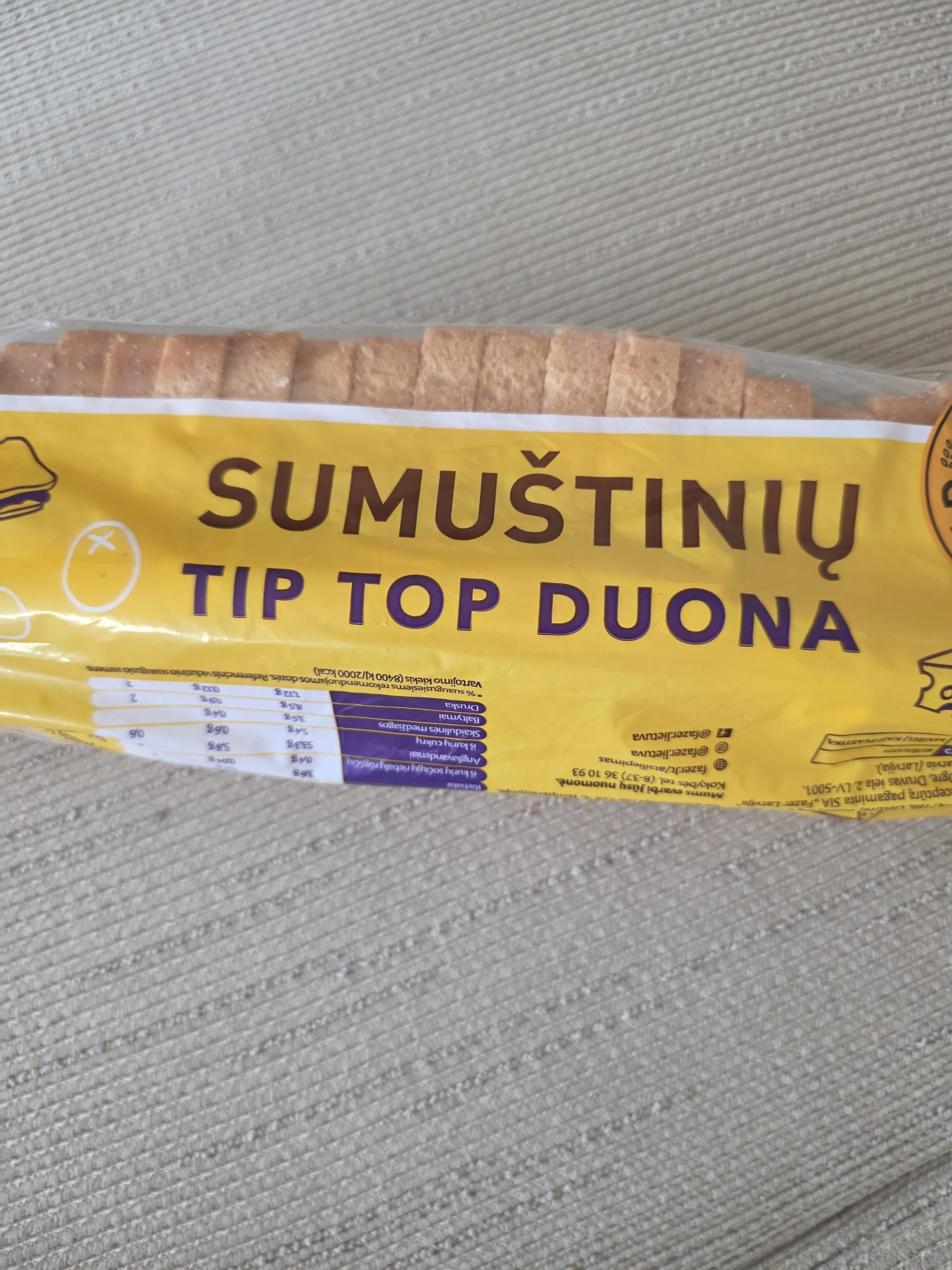 GARDĖSIS SUMUŠTINIŲ TIP TOP DUONA packshot