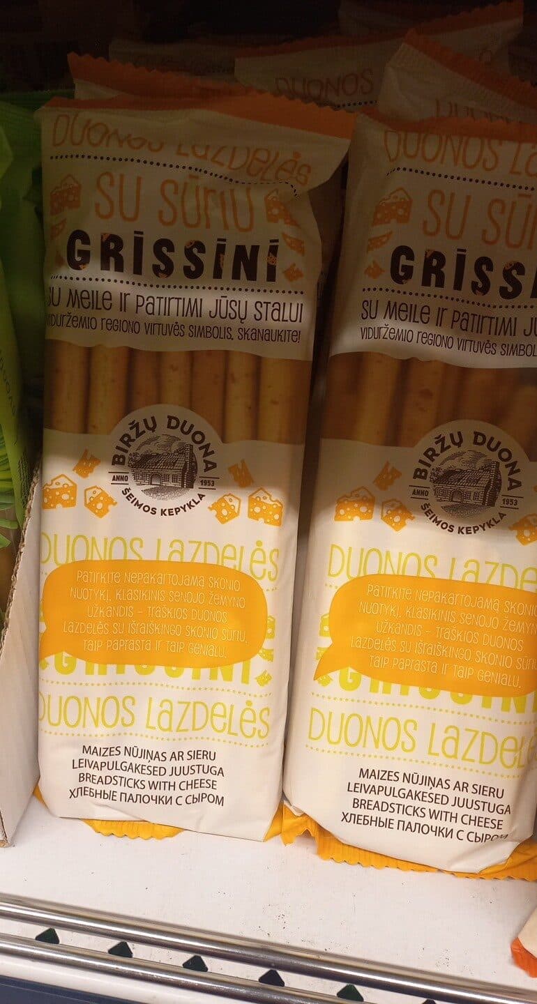Biržų duona Breadsticks with cheese packshot