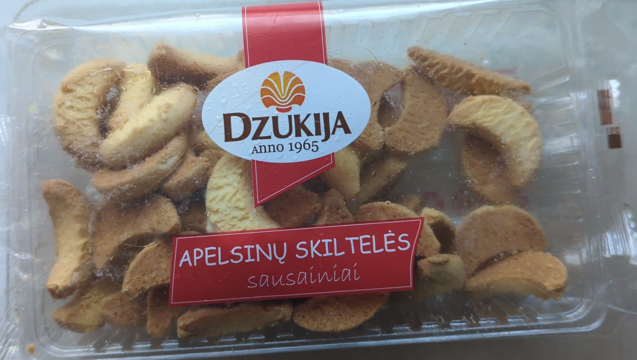 Dzūkija Apelsinų skiltelės sausainiai packshot