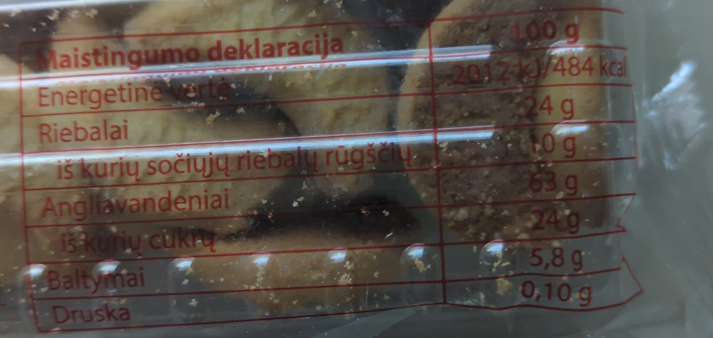 Dzūkija Apelsinų skiltelės sausainiai packshot