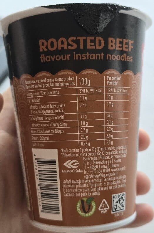 Sun yan Noodles sun yan beef packshot
