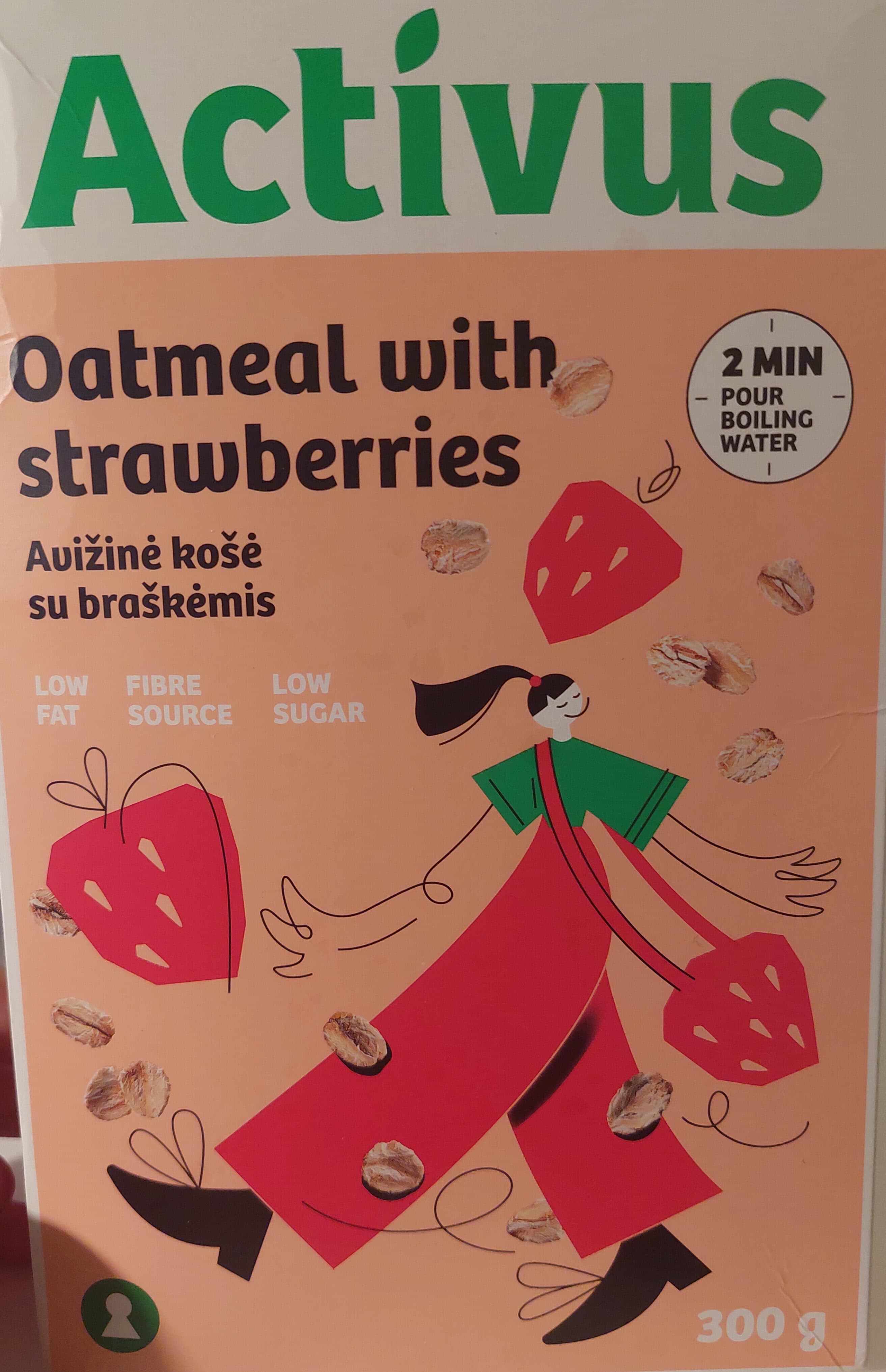 Activus oatmeal with strawberries packshot