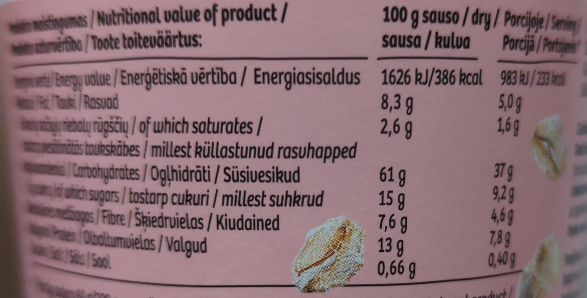 Activus Avižinių dribsnių košė su braškėmis packshot