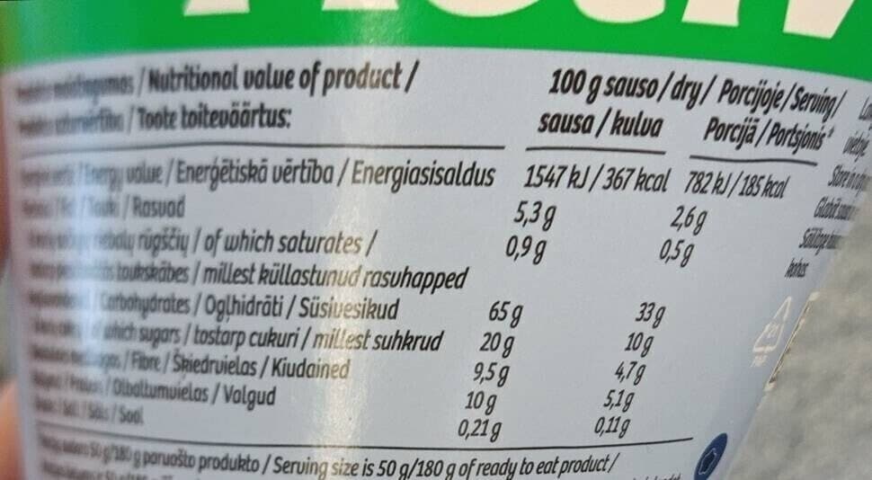 Activus Avižinė-ruginė košė su figomis, klevų sirupu ir apelsinais packshot