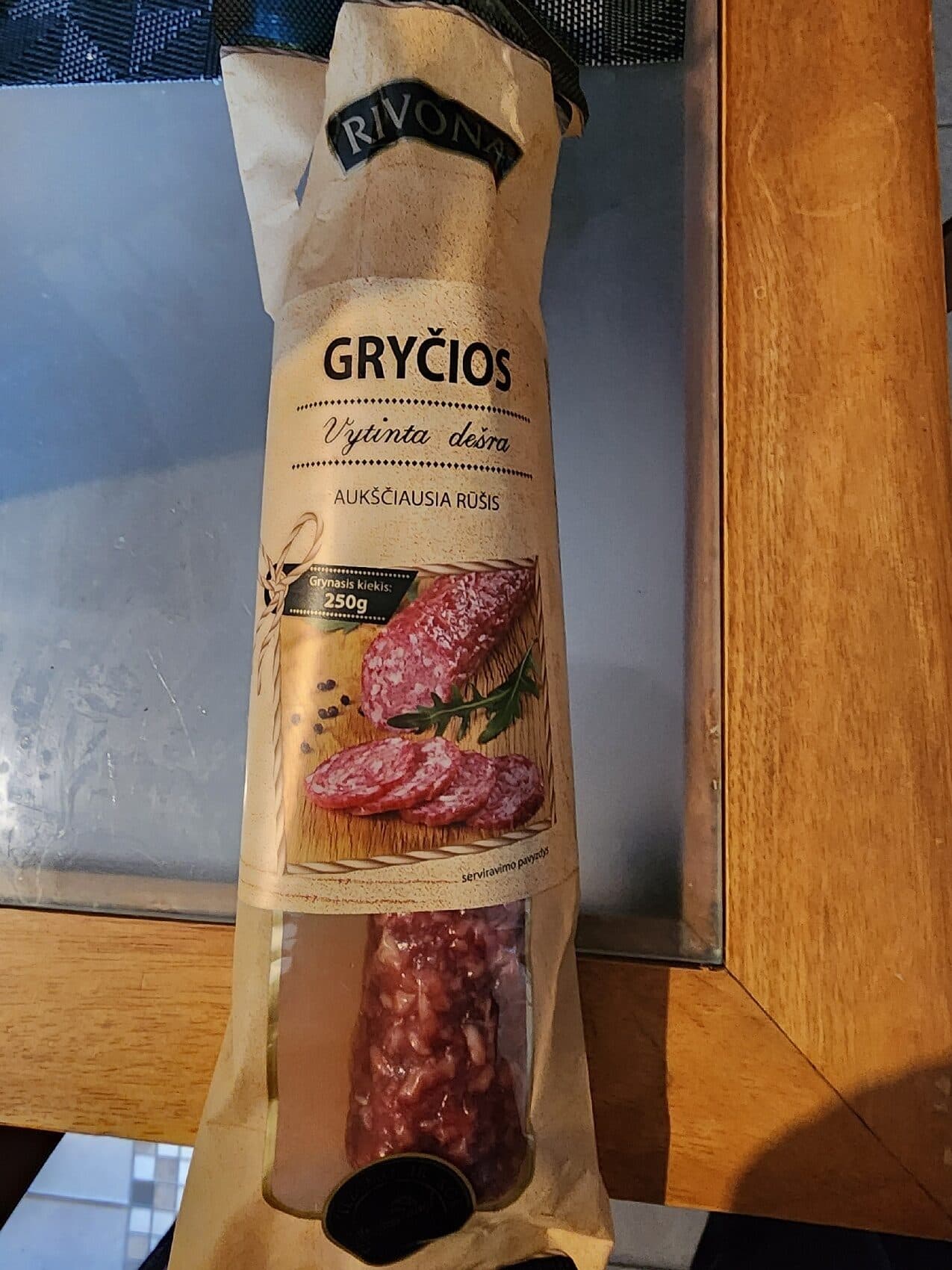 Rivona Gryčios Vytinta Dešra (Aukščiausia Rūšis) packshot