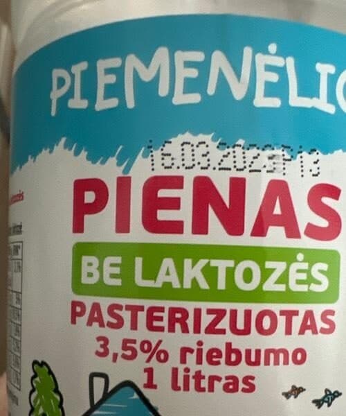 Piemenelio Pienas 3.5% be laktozes packshot