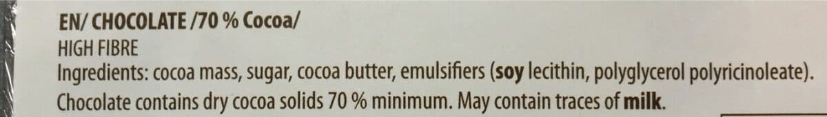 Open Food Facts Chocolat 70% de cacao packshot